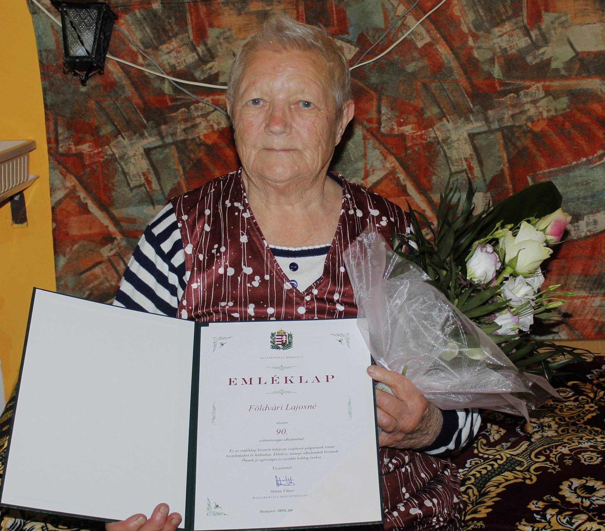 Földvári Lajosné 90 éves