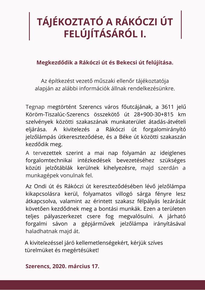 Rákóczi út felújítás 1.