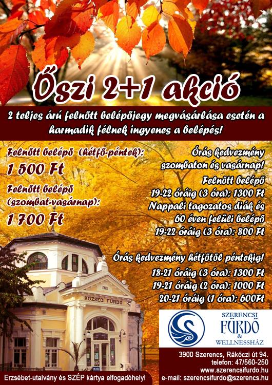 Őszi akciók a fürdőben